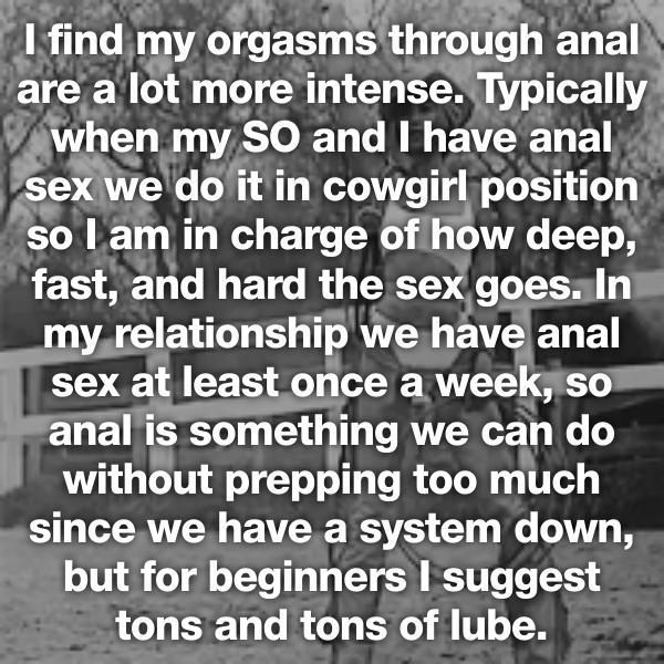 21 Women Compare Anal And Vaginal Sex