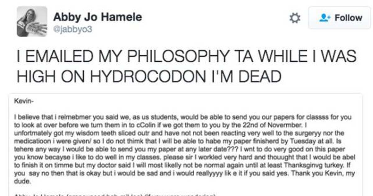 Students Sent Their Professors Emails While Under the Influence and You