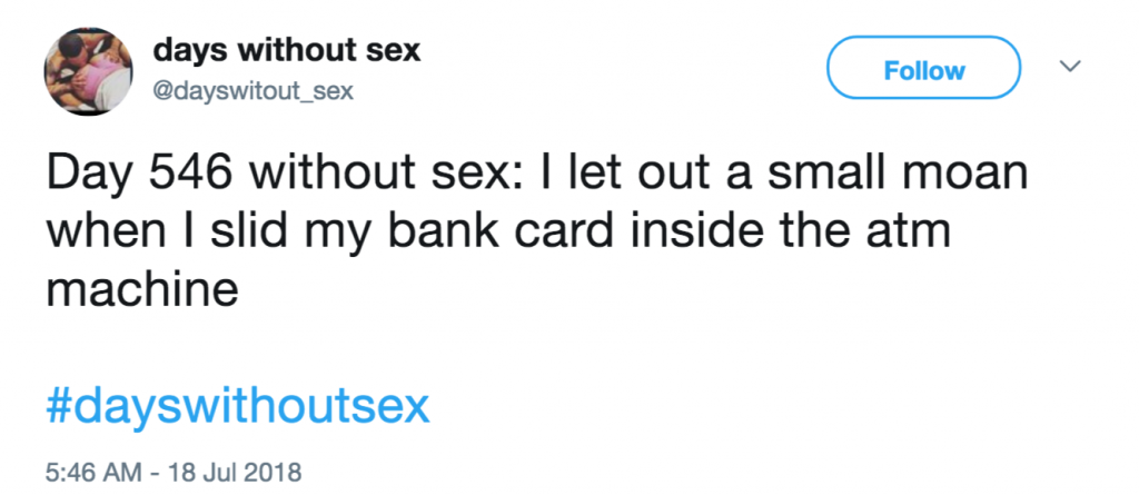 20 Days Without Sex Tweets That Accurately Capture The Hell Of Not