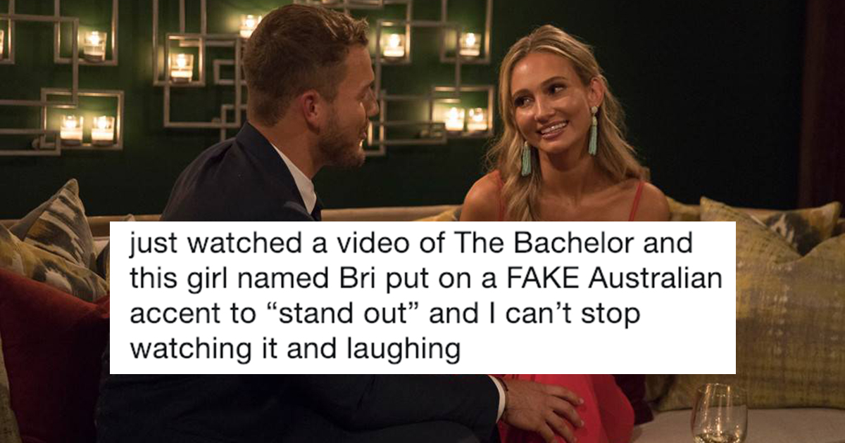 This 'Bachelor' Contestant Is Faking An Accent